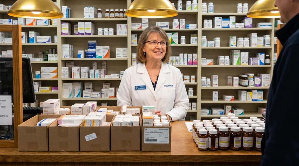 Apotheker hinter dem Tresen – Medikamente für Jamaika besser aus Deutschland mitbringen