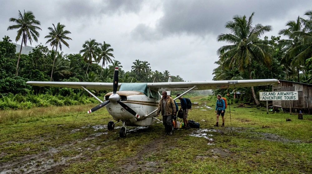 Inlandsflug von Majuro nach Beran Island auf den Marshall-Inseln