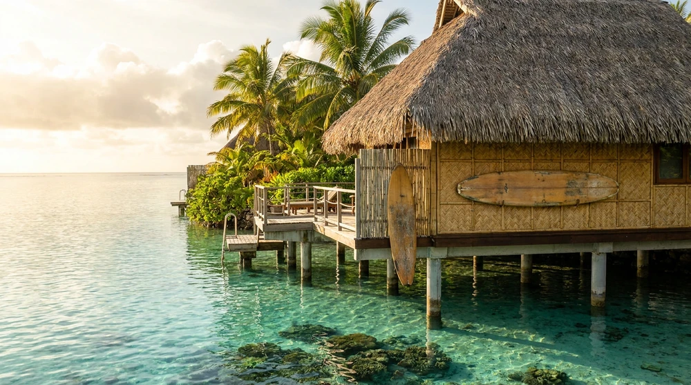 Überwasser-Bungalow im Beran Island Resort auf den Marshall-Inseln