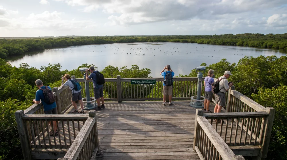 Booby Pond Little Cayman: Vogelbeobachtung und Rotfußtölpel