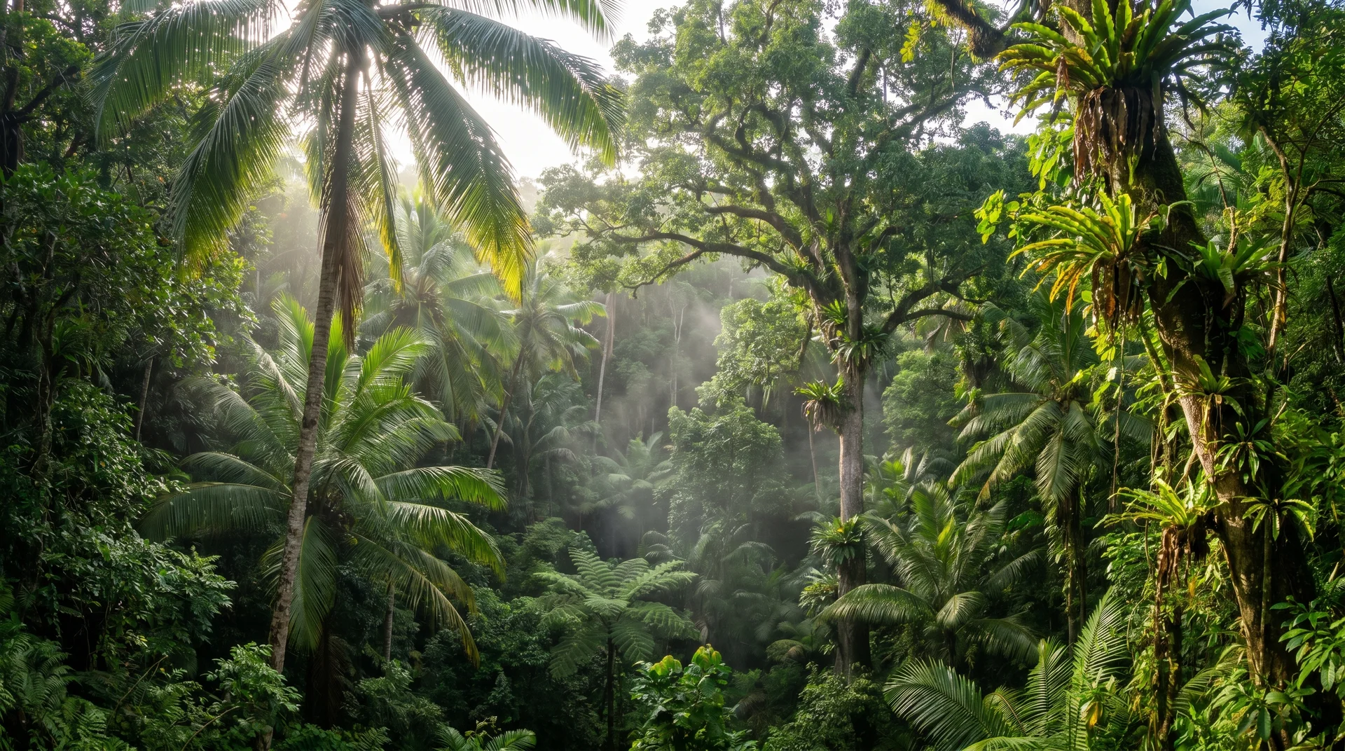 Dichter grüner Wald rund um das Buada-Seebecken, die einzige bedeutende grüne Oase in Naurus abgebautem Landschaftsbild