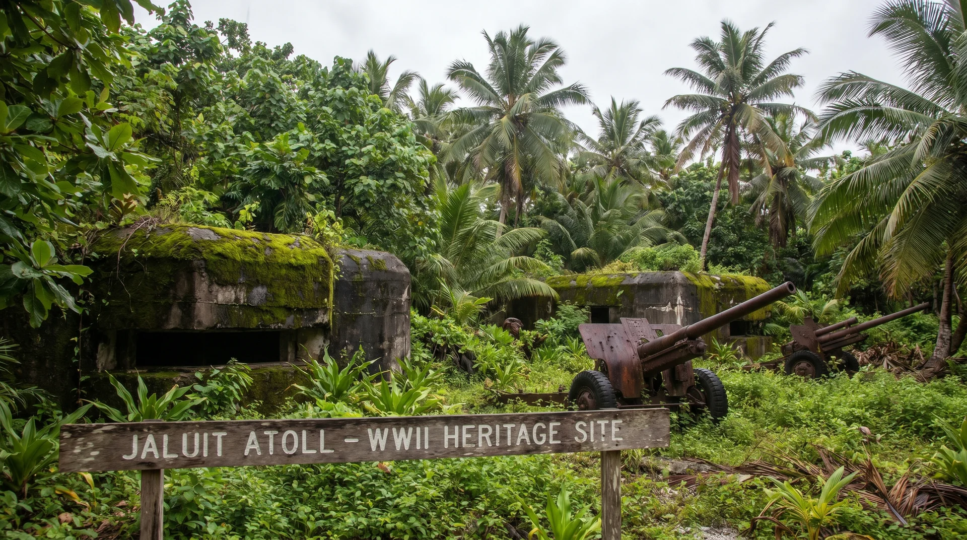 Jaluit-Atoll WWII-Ruinen Marshall-Inseln
