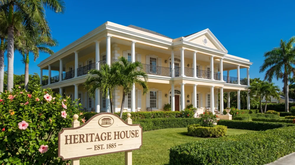 Colonial-style heritage mansion with tropical gardens in Kingston Jamaica