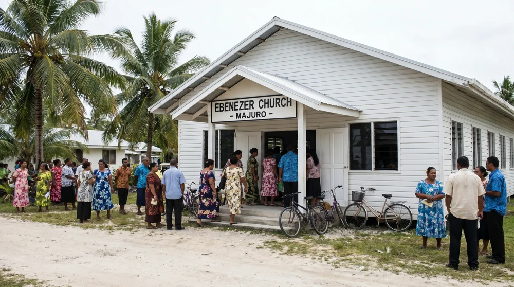 Kirchengebäude auf den Marshall-Inseln in Majuro