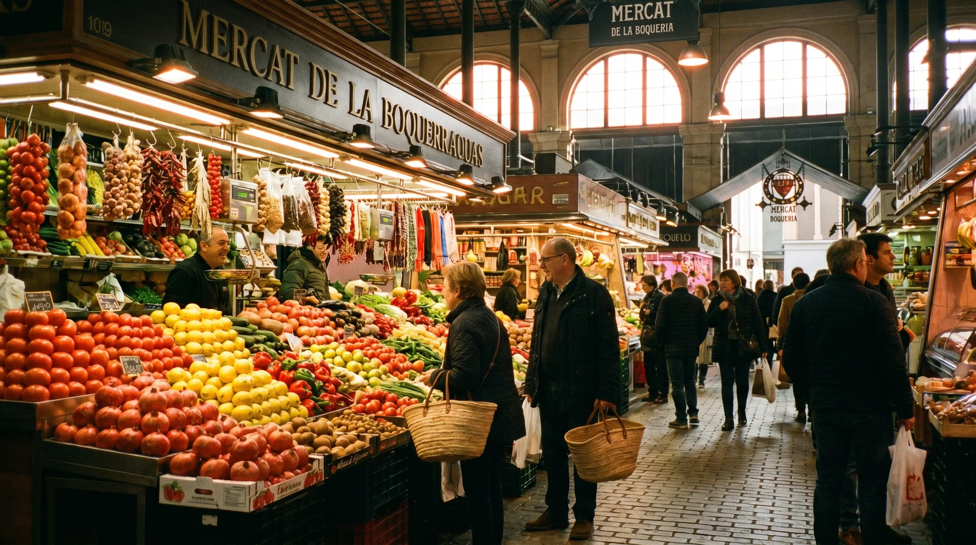 La Condamine Market in Monaco with fresh produce vendors and local food stalls operating since 1880