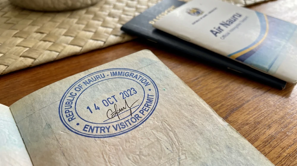 Official Nauru entry visa, required for most nationalities visiting the island nation
