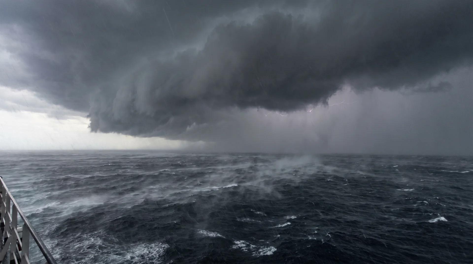 Starkes äquatoriales Gewitter über dem Pazifik, repräsentativ für Naurus Regenzeit von Dezember bis April
