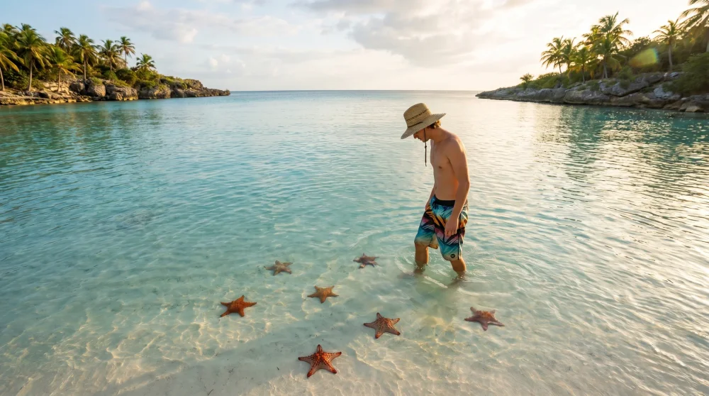 Starfish Point Grand Cayman: Seesterne beobachten, Anfahrt und Tierschutzregeln