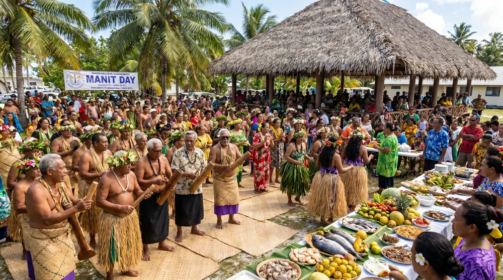 Traditionelles Marshallese-Gemeinschaftstreffen bei der Manit-Day-Feier