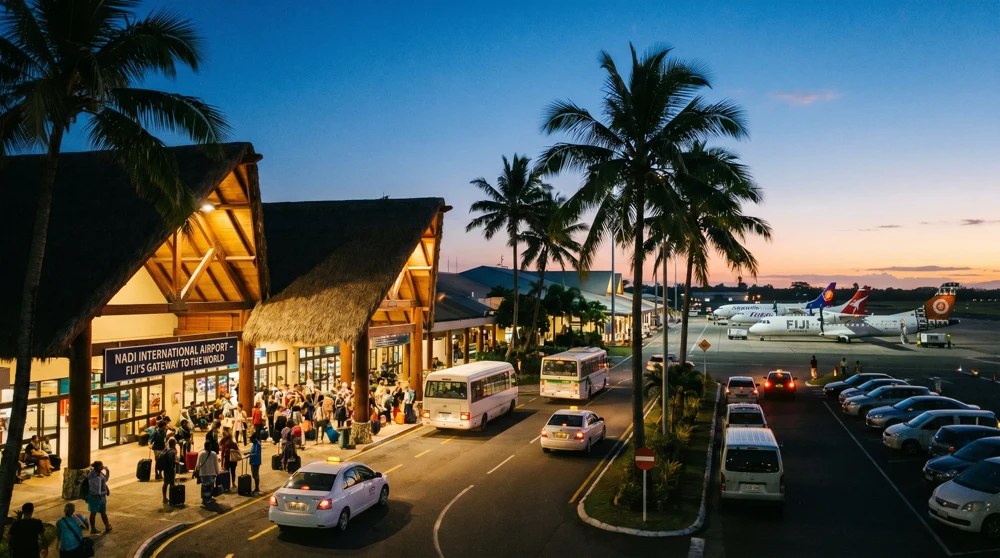 Nadi International Airport in Fiji, das wichtigste Drehkreuz für Anschlussflüge nach Funafuti in Tuvalu
