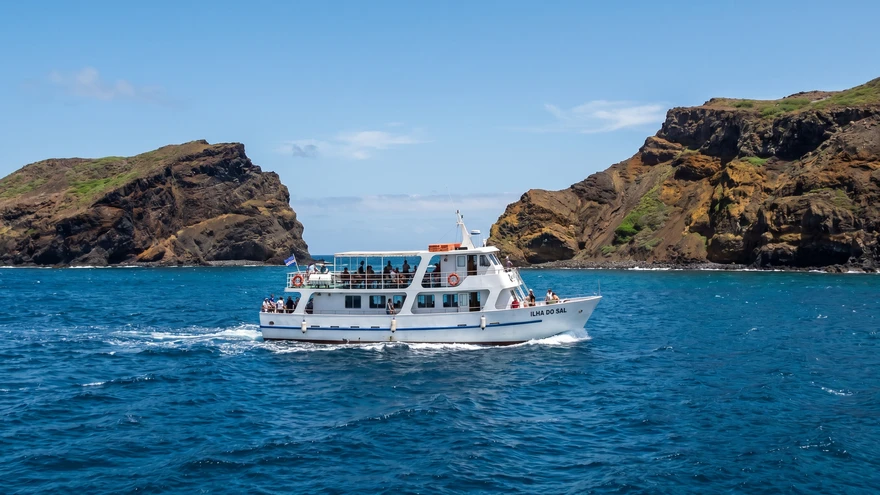 Inter-island ferry crossing between Sao Vicente and Santo Antao