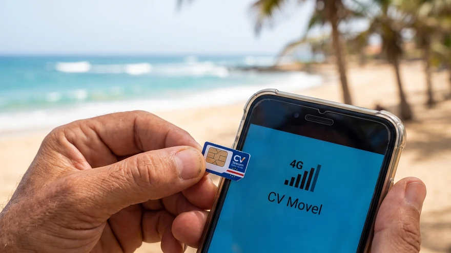 CV Móvel SIM card and Android phone for mobile data in Cabo Verde