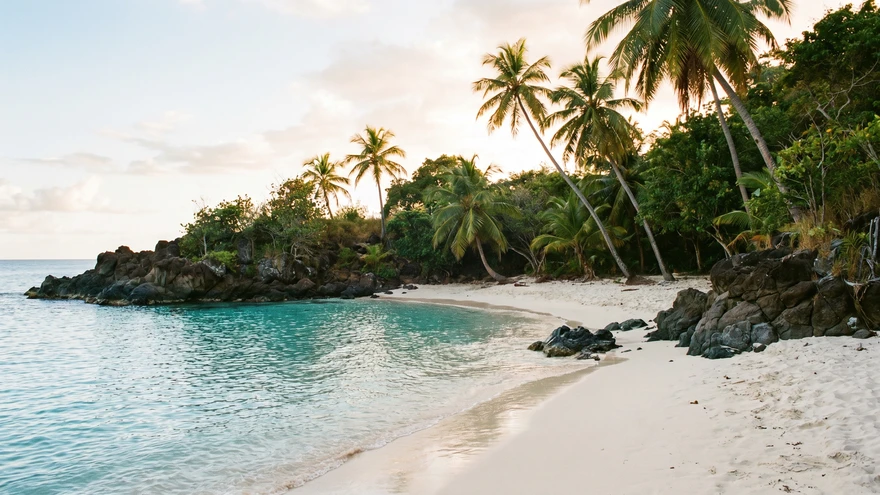 Secluded beach cove in Grenada