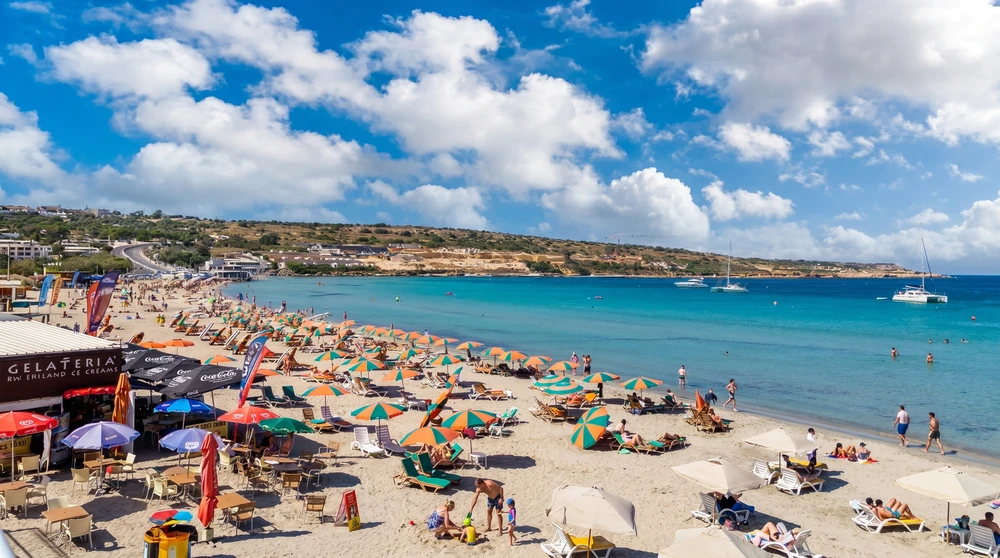 Mellieha Bay (Ghadira): Beach Facilities, Parking and Water Depth