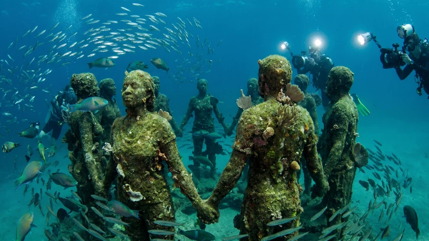 Underwater sculpture garden off Grenada coast