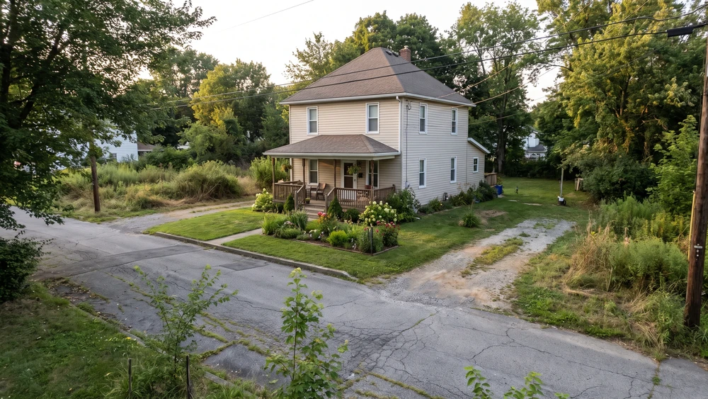 One of the few remaining occupied homes among Centralia's empty lots
