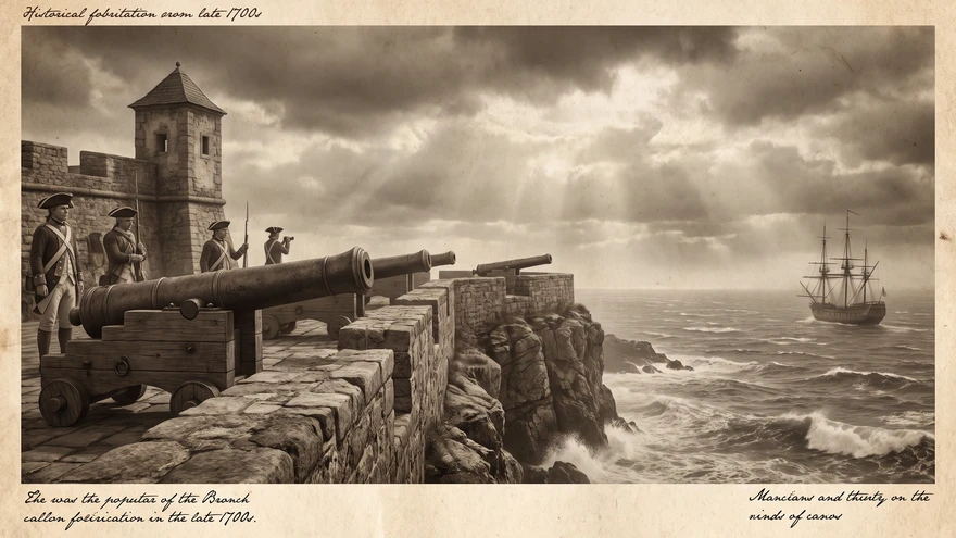 Historic stone ramparts and cannon emplacements from the Great Siege era on the Rock