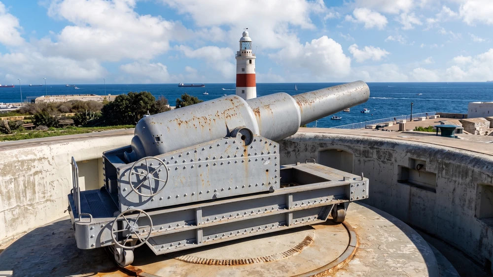 Harding's Battery gun emplacement near the Sikorski Memorial at Europa Point, Gibraltar