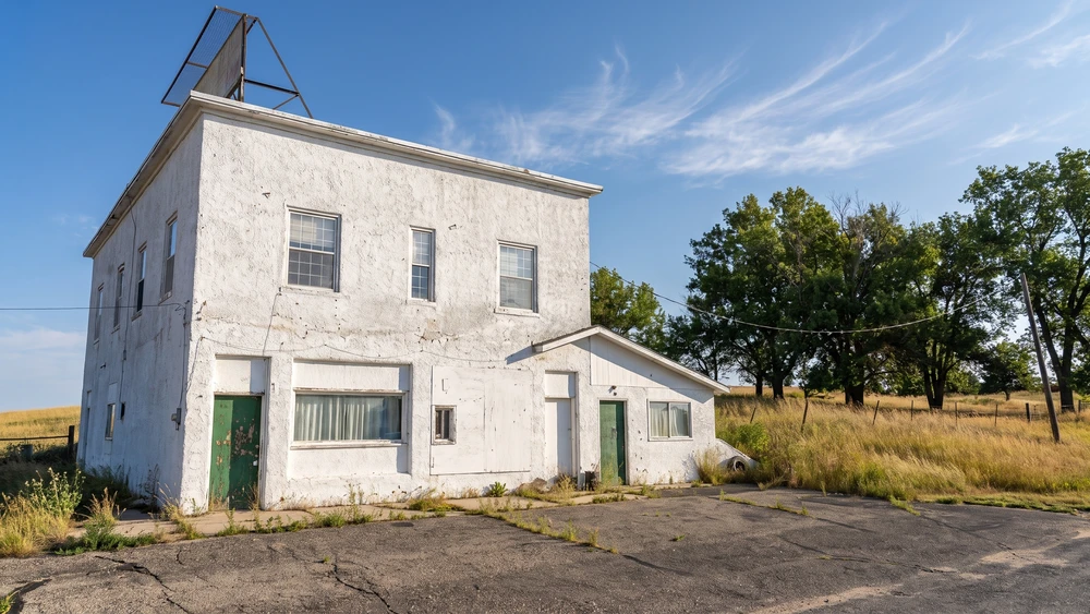 The Lost Bar saloon building in Lost Springs, Wyoming