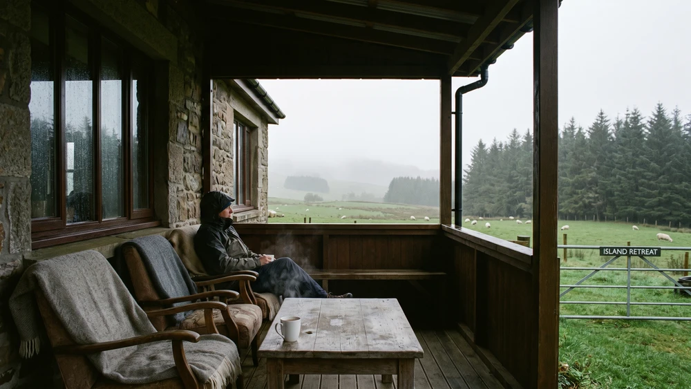 Quiet winter season accommodation view on Norfolk Island