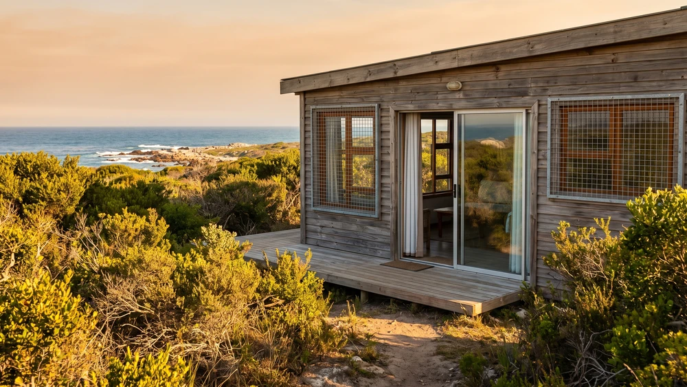 Self-catering cottage in Rooiels with baboon-proof steel mesh window restrictors
