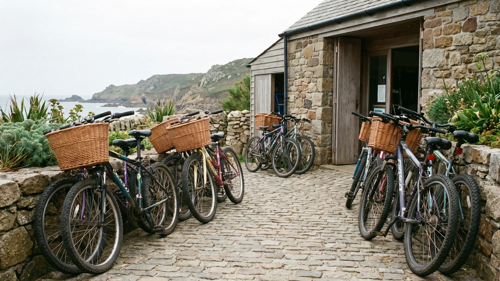 Hybrid bicycles for rent on car-free Sark