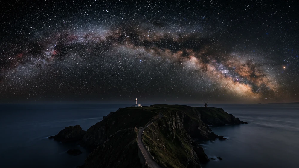 The Milky Way stretching across Sark's dark night sky