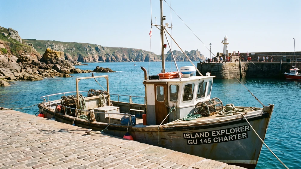 Private charter launch boat used for custom transfers to Sark