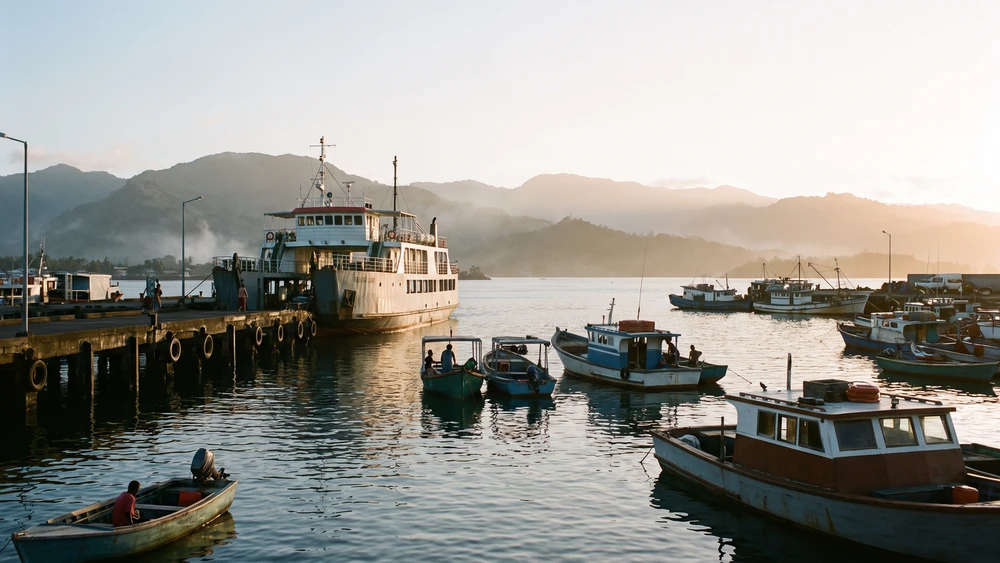 Departure port in Apia, Samoa, where ferries leave for Tokelau